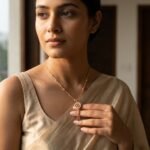 Gold Circular Tassel Necklace - Image 2