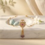 Gold Circular Tassel Necklace - Image 8