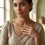 Divayra Interlocking Geometric Pave Necklace