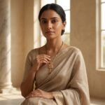 Divayra Modern Square Pave Ruby Accent Mangalsutra