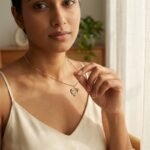 Molten Heart Necklace With Zirconia - Image 2