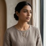 Divayra Rose Gold Baguette Sunburst Halo Necklace