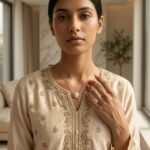 Divayra Rose Gold Pearl & Star Orbit Necklace