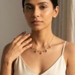 Divayra Ruby Emerald Oval Charm Necklace