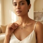 Divayra Ruby Emerald Oval Charm Necklace