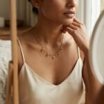 Divayra Ruby Emerald Oval Charm Necklace