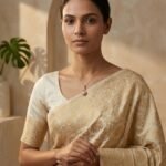 Divayra Rose Gold Floral Pearl Drop Necklace