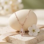 Rose Gold Marquise & Pear Floral Necklace - Image 6