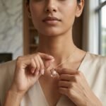 Avni Rose Gold Pave Sphere Necklace by divayra