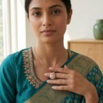 Divayra Rose Gold Emerald Cut Baguette Necklace