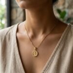 Divayra Gold Equestrian Coin Necklace