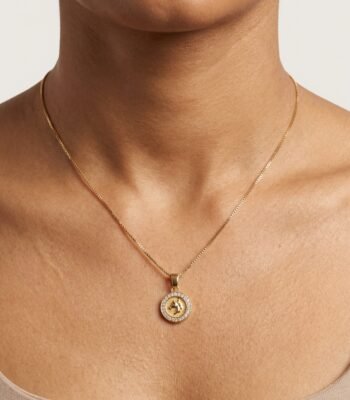 Divayra Gold Equestrian Coin Necklace