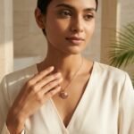 Avni Rose Gold Pave Sphere Necklace by divayra