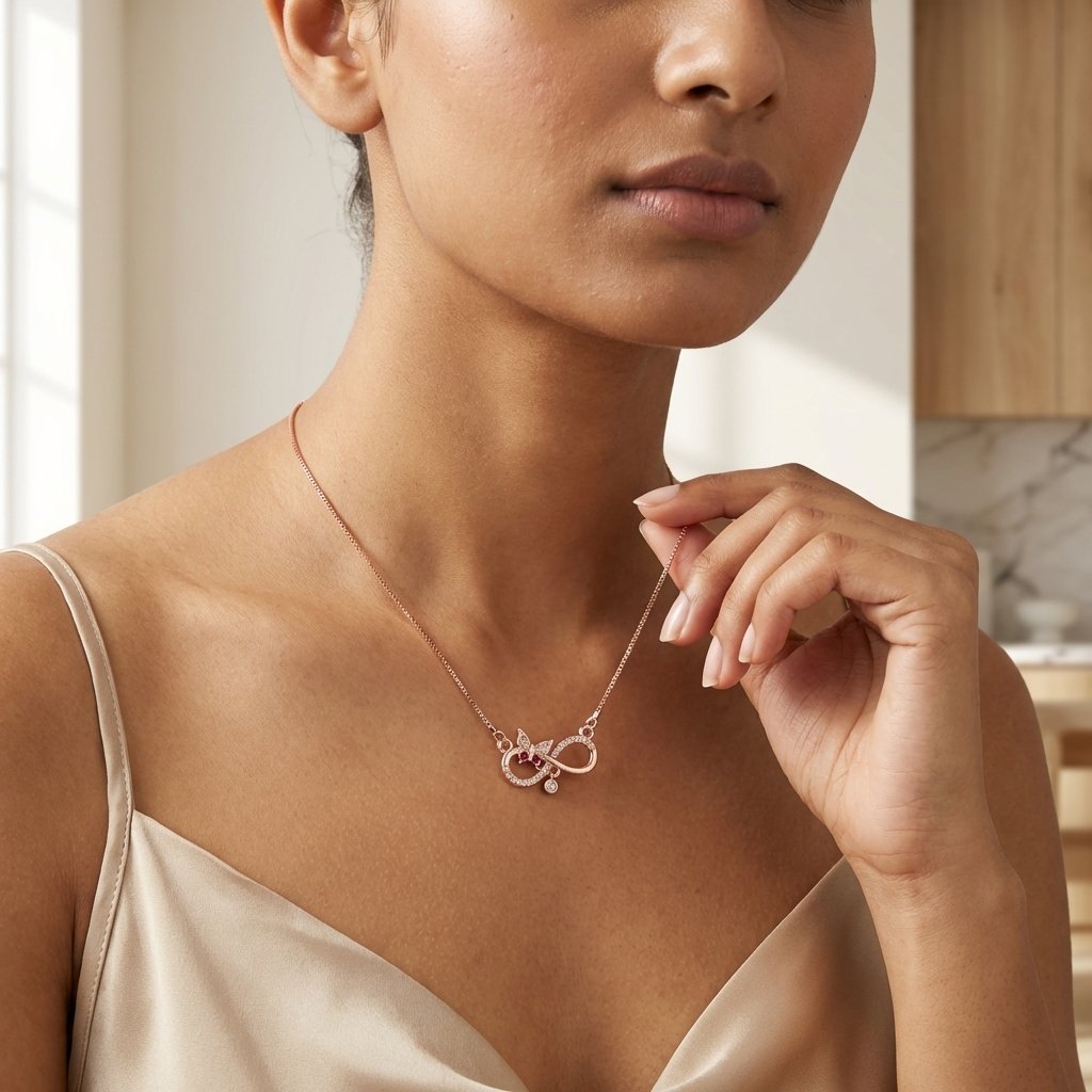 Divayra Infinity Butterfly Necklace