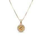 Divayra Gold Equestrian Coin Necklace