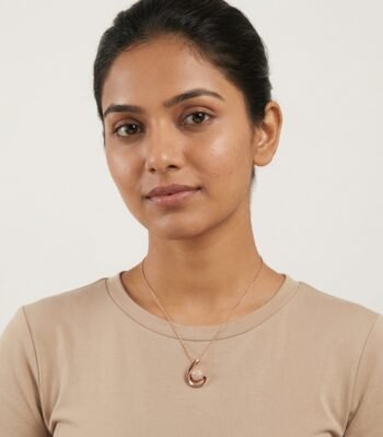 Avni Rose Gold Pave Sphere Necklace by divayra
