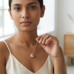 Divayra Rose Gold Emerald Cut Baguette Necklace