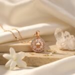 Ziya - Rose Gold Baguette Sunburst Necklace - Image 6