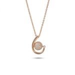 Avni Rose Gold Pave Sphere Necklace by divayra