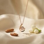 Avni Rose Gold Pave Sphere Necklace by divayra