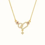 Divayra Interlocking Geometric Pave Necklace