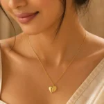 Dual Finish Heart Pendant Necklace - Image 2