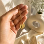 Dual Finish Heart Pendant Necklace - Image 5