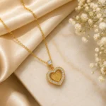 Gold Double Heart Pendant Necklace - Image 7