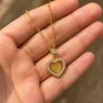 Gold Double Heart Pendant Necklace - Image 6