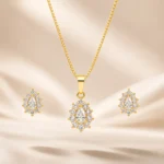 Pear Cut Crystal Jewelry Set - Image 7