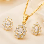 Pear Cut Crystal Jewelry Set - Image 6