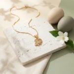 Gold Butterfly Heart Pendant Necklace - Image 7