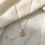 Gold Butterfly Heart Pendant Necklace - Image 4