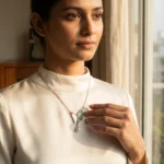 Butterfly Pearl Gold Necklace - Image 3