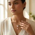 Butterfly Pearl Gold Necklace - Image 6
