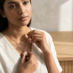 Pear Shape Pearl Gold Pendant Necklace - Image 7