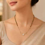 Designer Celestial Bloom Mangalsutra – 1 Gram Gold Plated - Image 3