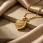 Divayra Aurielle Sunburst Heart Cable Chain Necklace (4)
