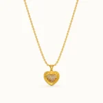 Divayra Aurielle Sunburst Heart Cable Chain Necklace (4)