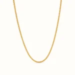 Divayra Designer Men's Mini Popcorn Chain in 18K Gold Finish with rounded textured chain design