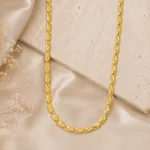 Etched Biscuit Block Links Diamond Cut Nawabi Chain - Image 7