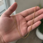 Divayra Designer Twisted Rope Chain in 18K Gold Finish with slim rope-link design