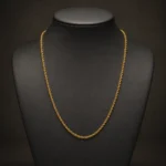 Divayra Designer Twisted Rope Chain in 18K Gold Finish with slim rope-link design