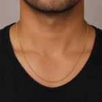 Divayra Designer Twisted Rope Chain in 18K Gold Finish with slim rope-link design