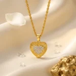 Elanora CZ Heart Rope Chain Necklace - Image 6