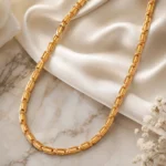 Designer 18K Gold Finish Spiral Block Link Chain For Men - Image 5