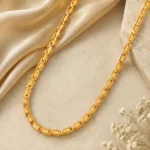 Designer 18K Gold Finish Spiral Block Link Chain For Men - Image 3