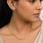 Designer 18K Gold Finish Spiral Block Link Chain For Men - Image 4