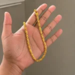 Designer 18K Gold Finish Spiral Block Link Chain For Men - Image 6