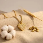 Veloura Quilted Heart Rope Chain Necklace - Image 6